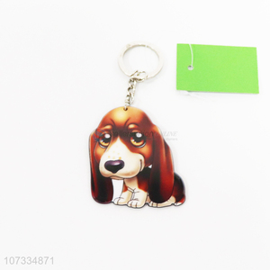 Good quality acrylic dog key chain single-sided printing single-sided enamel keyring