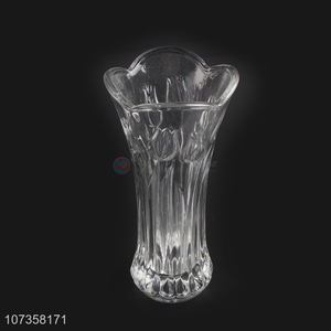 Wholesale high-grade embossed glass flower vase for home decoration