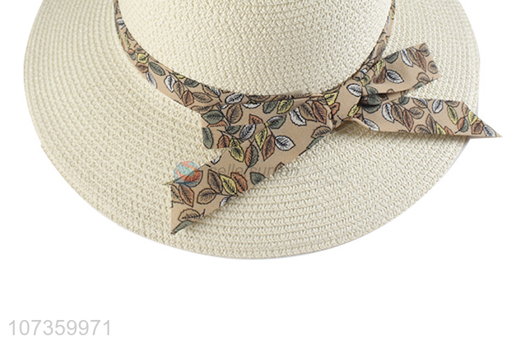 Good Price Straw Bucket Hat With Fashion Cap Ribbon