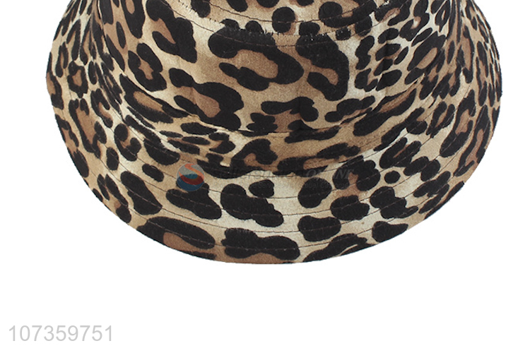 Wholesale Leopard Grain Knitted Cloth Bucket Hat