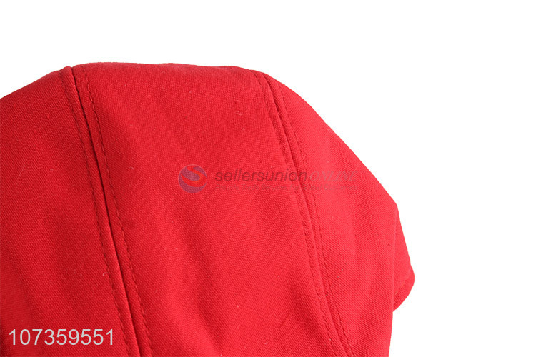 Wholesale Breathable Casual Red Peaked Cap For Adults