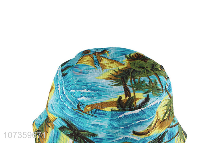 Popular Ocean Style Printing Fisherman Hat Fashion Bucket Hat