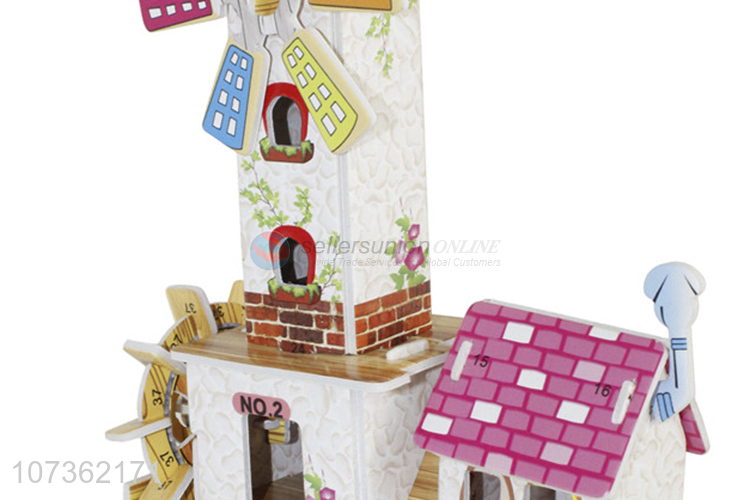 Good Quality Educational Toy The Windmill Tower 3D Puzzle Model Diy Toy