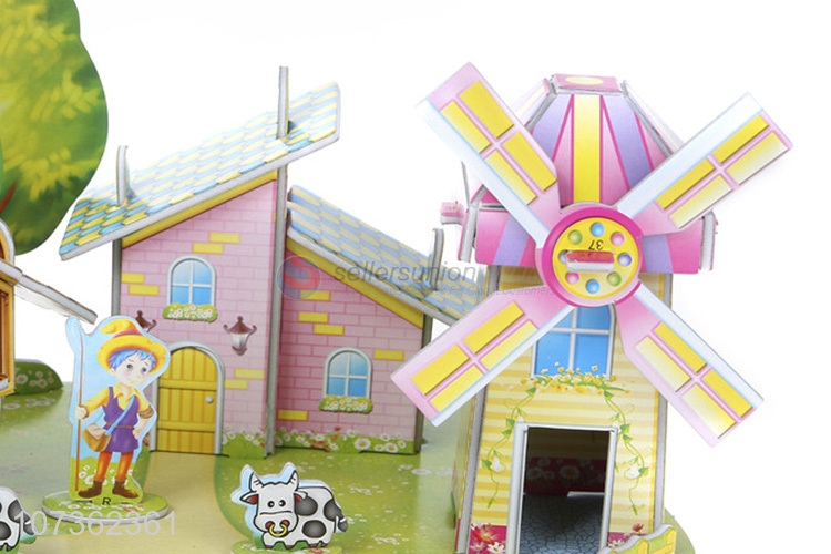 Creative Russian Windmill House Diy Jigsaw Puzzle Fashion Educational Toys