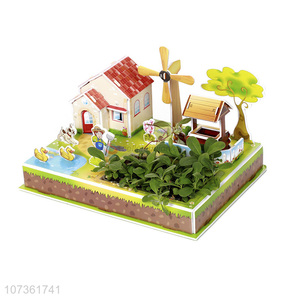 Factory Sell Russian Windmill Farm Planting Puzzle Childrens Diy Educational Toys