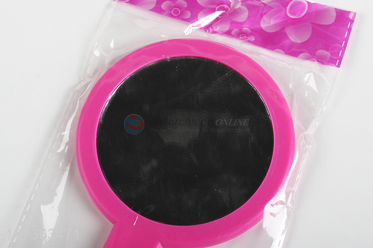 High Sales Round Hand-Held Double Sides Makeup Mirror Vanity Mirror