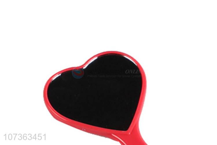 Personalized Custom Heart Shape Handheld Makeup Mirror For Girls