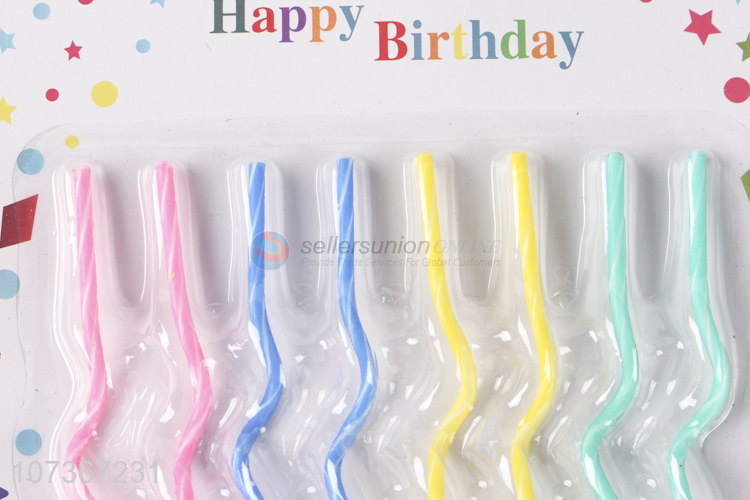 Direct Factory Creative Birthday Cake Curved Colored Birthday Candle Set