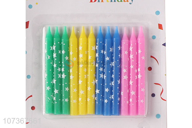 Cheap Price Birthday Candle Star Pattern Colorful Birthday Cake Candles Set