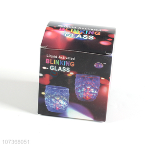 Most popular colorful inductive blinking plastic scale cup light up cup