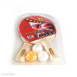 Hot Sale Table Tennis Racket Pingpong Racket With Three Pingpong Balls