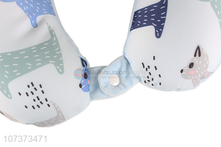 Lovely design cartoon cat printed foam neck pillow comfortable travel pillow