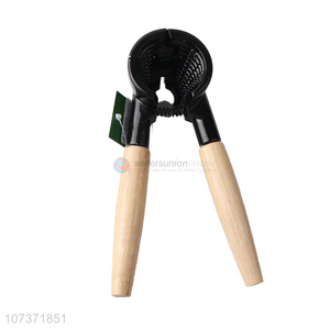 Wholesale professional heavy duty wooden handle aluminum alloy walnut cracker