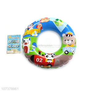 Unique Design Summer Inflatable Float Lovely Cartoon Print Swimming Ring