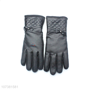 Wholesale Fashion Women Winter Washed Leather Gloves For Daily Life