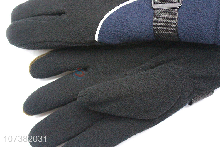 Fashion Warm Winter Monolayer Polar Fleece Gloves For Adults