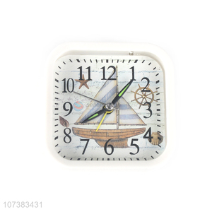 New Product Quartz Square Shape Table Plastic Alarm Clock