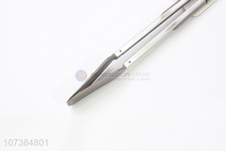 Good price 12 inch kitchenware stainless steel food tong serving tongs