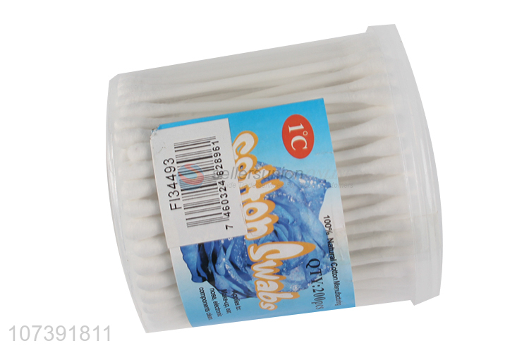 High Sales 200 Count White Plastic Stick Double Tipped Cotton Swabs