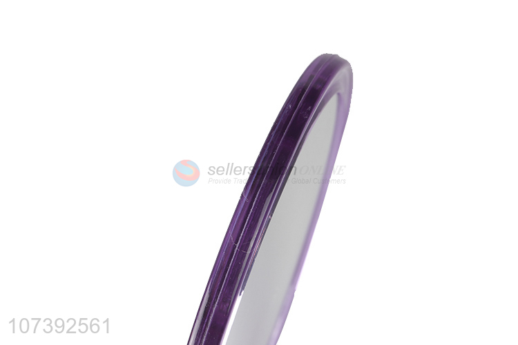 High Quality Round Colorful Plastic Cosmetic Mirror With Handle