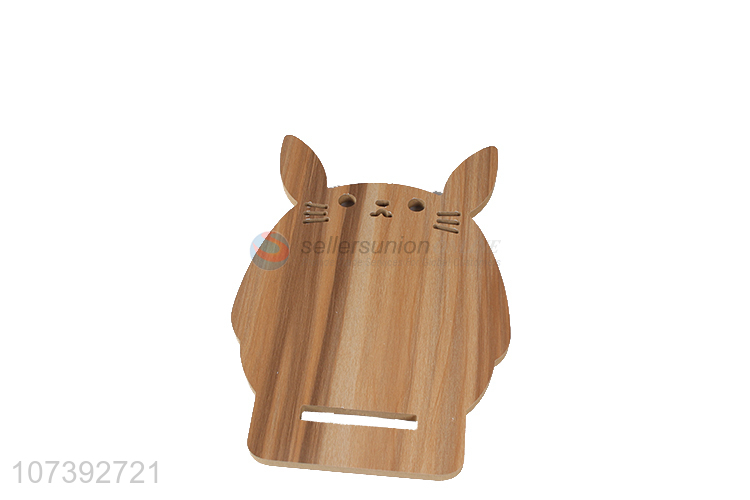 Direct Price Cute Cartoon Wooden Single Side Desktop Makeup Mirror