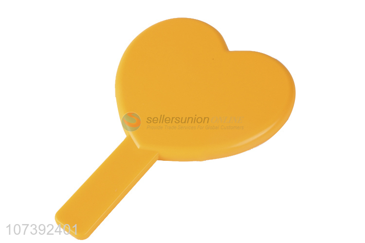 Promotion Price Heart Shape Plastic Portable Handheld Mirror