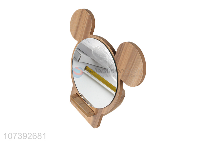 Direct Price Wooden Makeup Mirror Creative Desktop Makeup Mirror