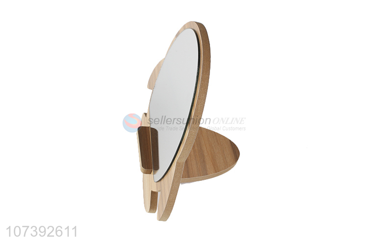 Premium Quality Cute Penguin Design Single Sided Wood Table Mirror