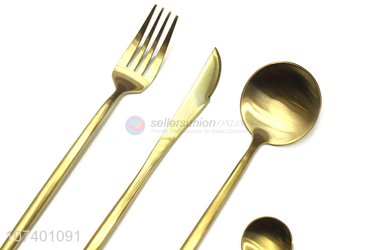 Reasonable price high-end metal flatware set for western restaurant