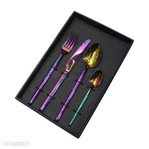 Best quality personalized 4 pieces stainless steel cutlery set