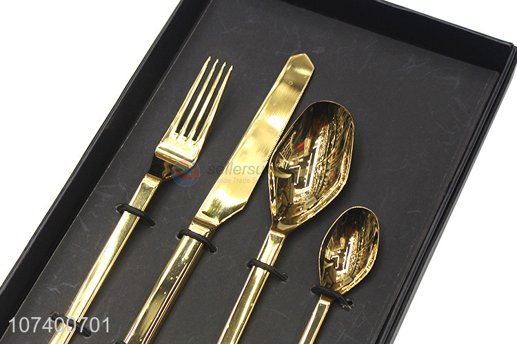 Superior quality luxury stainless steel cutlery metal tableware set