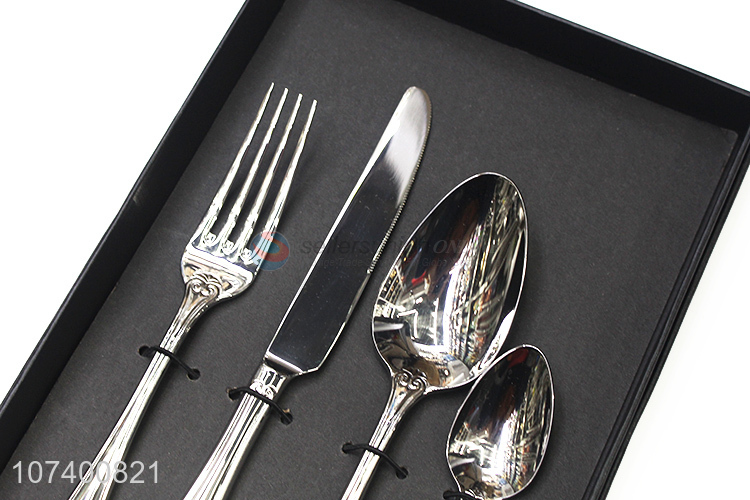 Good quality luxury stainless steel cutlery metal tableware set