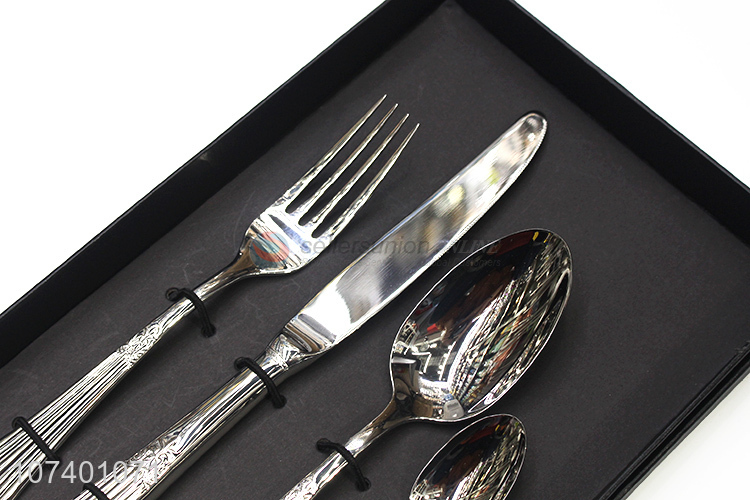 Suitable price upscale stainless steel tableware cutlery gift box