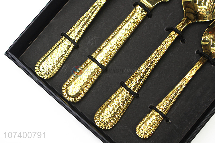 Wholesale exquisite high-end metal flatware set for western restaurant