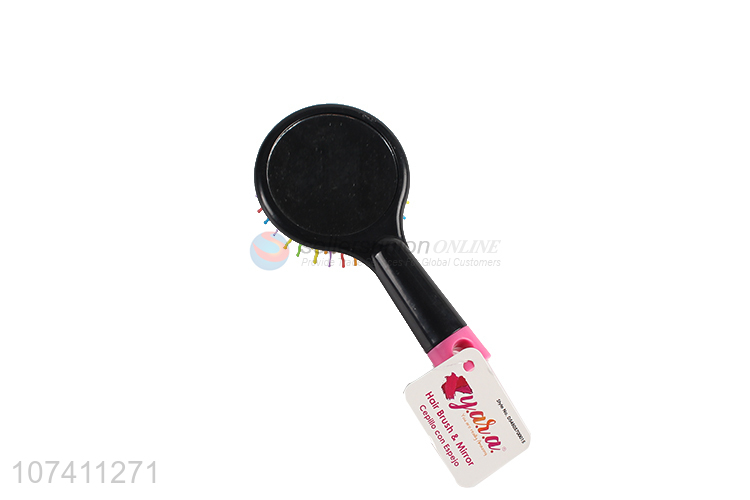 Popular products plastic hair comb air cushion comb with mirror