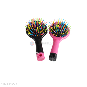 Popular products plastic hair comb air cushion comb with mirror