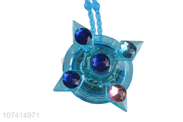 New Product Plastic Fashion Flashing Gyro Necklace Toy