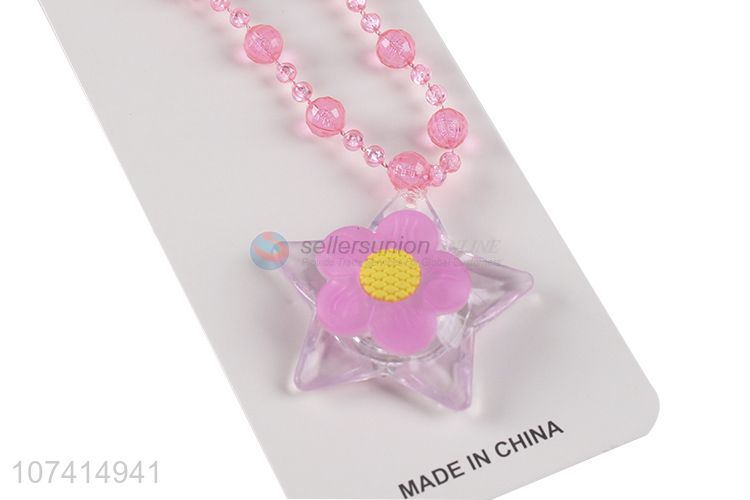 Premium Quality Luminous Acrylic Flashing Glow Necklace For Kids