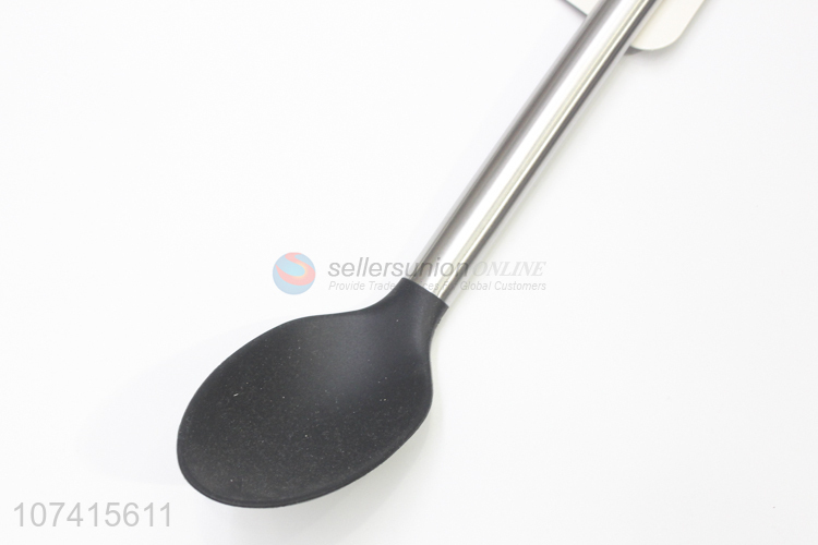 Competitive Price Stainless Steel Handle Silicone Tongue Spoon