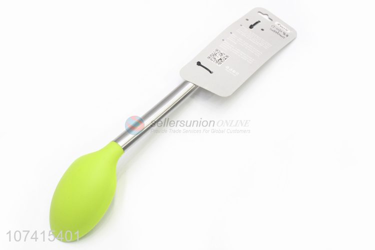 Best Sale Stainless Steel Long Handle Silicone Tongue Spoon