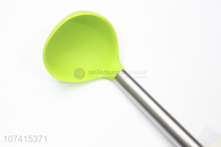 Good Quality Stainless Steel Handle Safe Silicone Soup Ladle