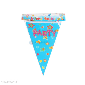 Promotional cheap birthday party supplies paper bunting flag banners