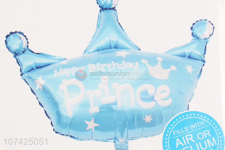 Hot selling birthday party decoration prince crown balloon foil balloons