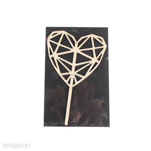 New design laser cut wooden cake topper wedding party supplies