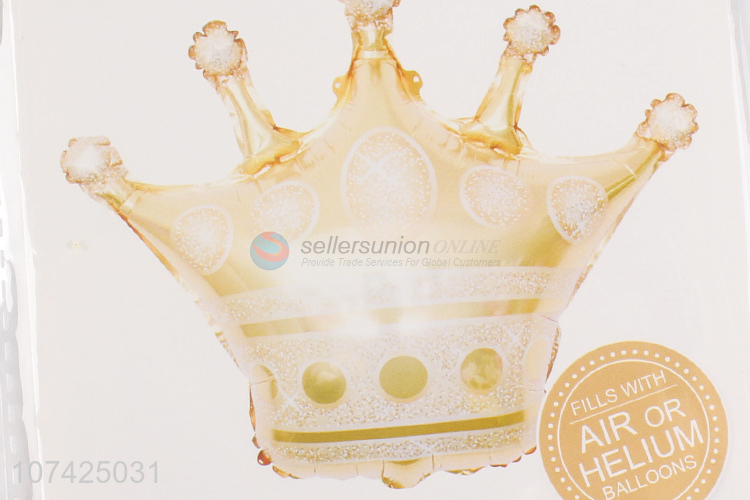 Hot products birthday party decoration golden crown balloon foil balloons