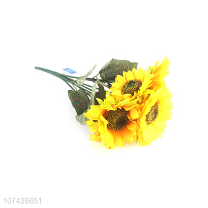 Wholesale cheap home wedding decoration artificial flower fake sunflower