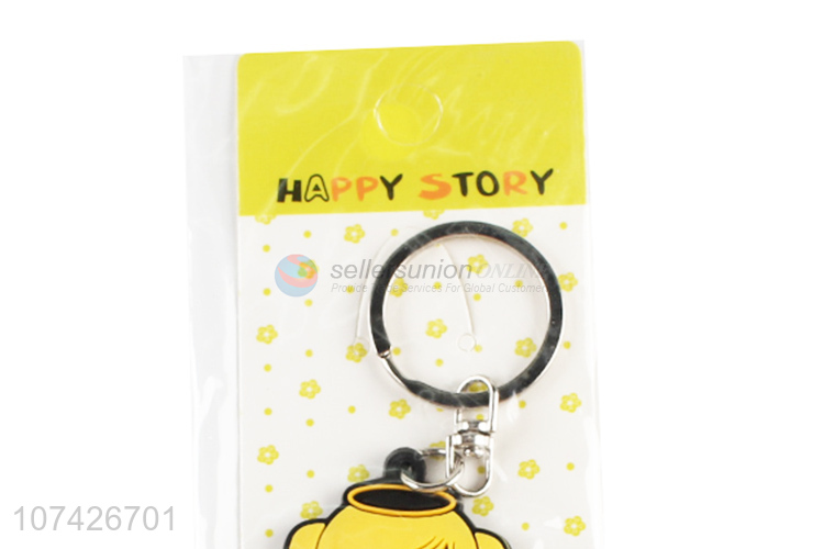 Fashion Style Soft PVC Keychains Cheap Key Ring