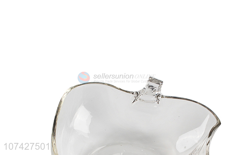 Wholesale Apple Shape Clear Glass Salad Bowl Fruit Bowl