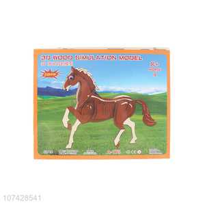 Best Quality 3D Simulation Horse Model Diy Wooden Puzzle