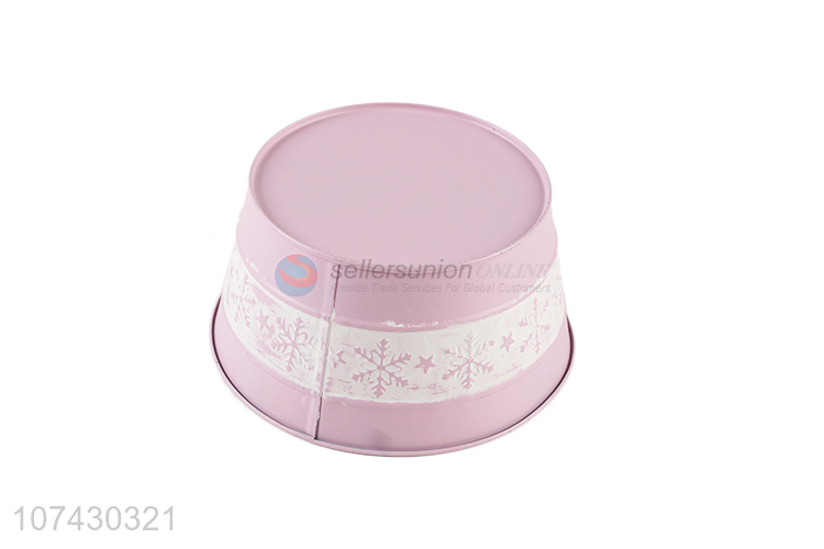 Good Quality Garden Decorative Snowflake Design Pink Flowerpot